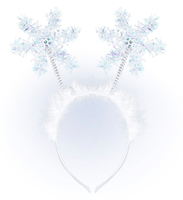 Haarreif "Schneeflocken" | Weiß - Weihnachten Winter