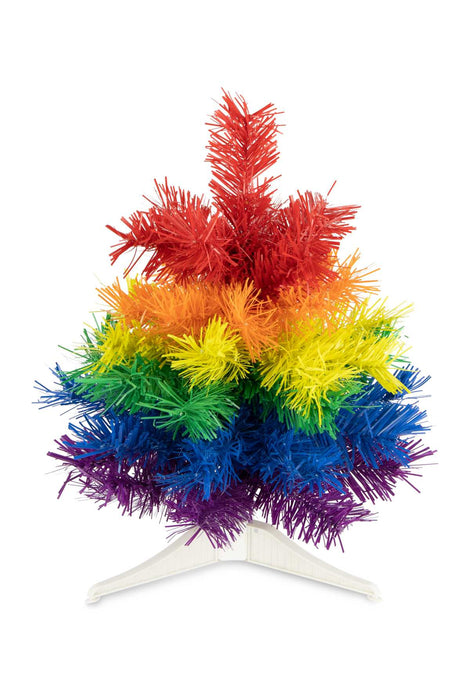 Riffelmacher Künstlicher Weihnachtsbaum Rainbow | Bunt 30,5×30 cm | Aus Kunststoff | Farbenfrohe Tischdeko | 13066