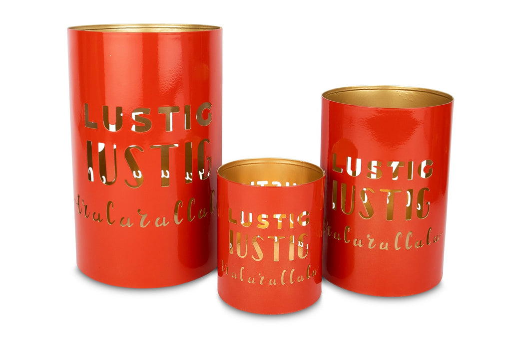 Laternen 3er Set Lustig lustig tralalala | Metall | Größen bis 20×12,5 cm | 13465