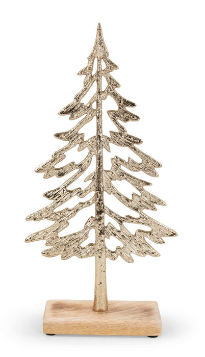 Riffelmacher Tannenbaum Aufsteller gold | Aluminium | 16,5x32,5 cm | 15836