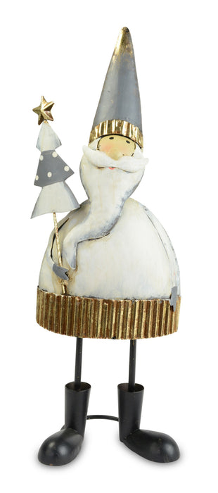 Weihnachtsmann wackelnd - Dekofigur aus Metall, 12×35 cm - 18206
