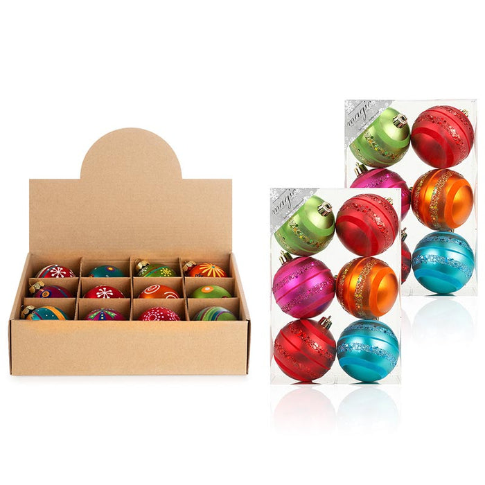 Christbaumkugeln ø 6 cm & 8 cm Mille Fiori 24 Stück