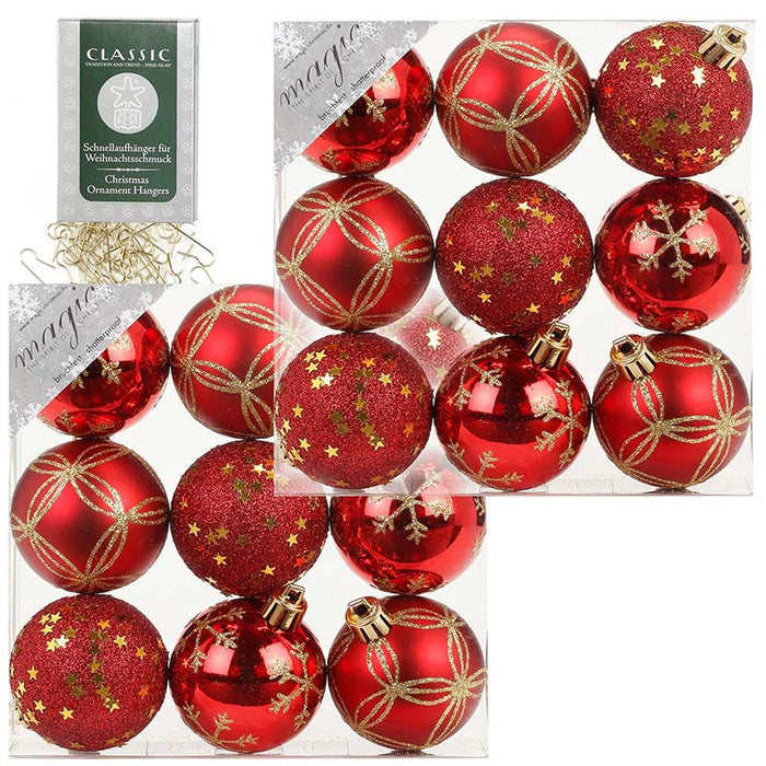 Christbaumkugeln ø 6 cm/ 18 Stück Rot von Inge-Glas