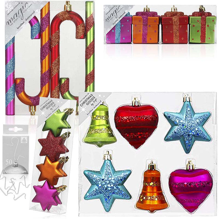 Christbaumschmuck-Set Mille Fiori 22-teilig von Inge-Glas mit 50 Haken