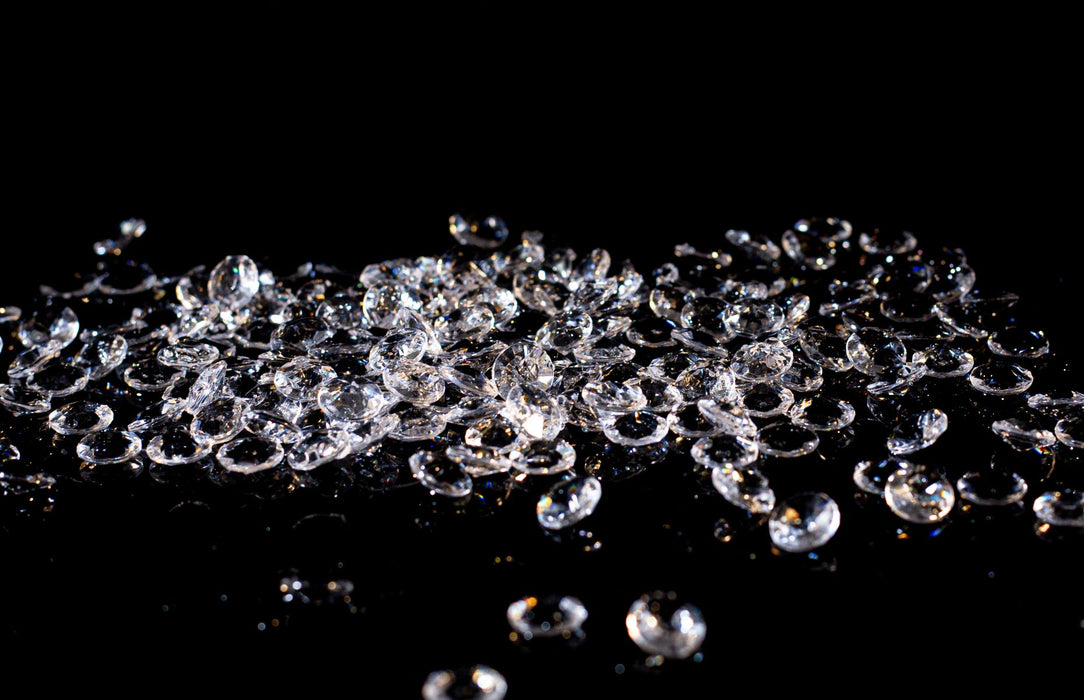 Riffelmacher Deko Diamonds | 500 g | Acryl-Diamanten Kunststoff | Tischdeko Hochzeit Party Deko-Edelsteine transparent | 68806