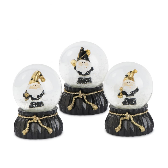 Schneekugel 6,5 cm | 3 Motive sortiert | Schwarz Gold | 70288