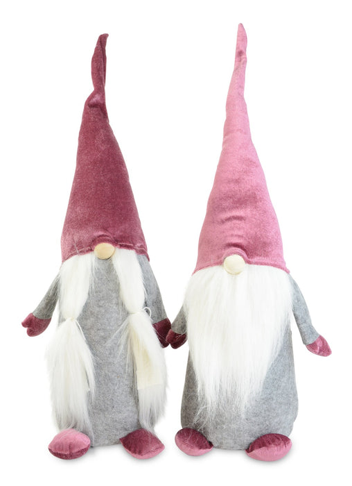Wichtel Figur stehend aus Stoff | 60 cm | 2-fach sortiert mit Bart oder Zöpfen | 70582