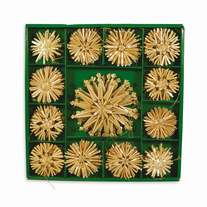 Weihnachtsbaumschmuck Strohsterne 50-tlg. Ø 6-11 cm | 75320 - Christbaum Anhänger