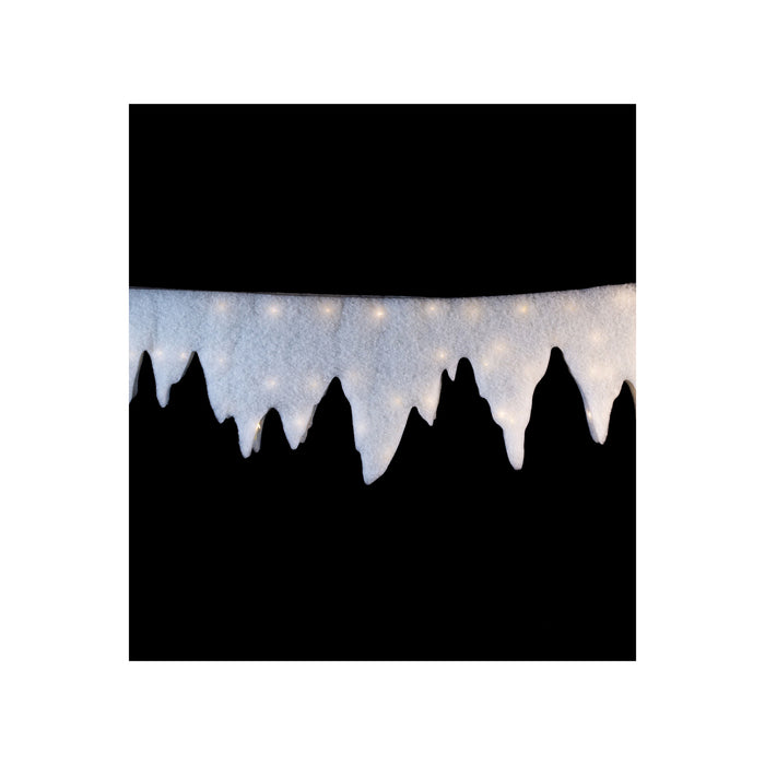 Eiszapfengirlande mit 40 LEDs | 100×30 cm | Weiß | mit Lichteffekt | 68593