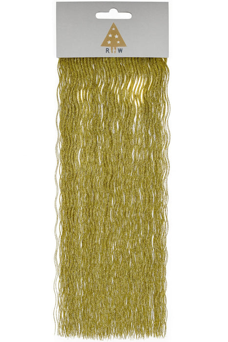 Riffelmacher Lametta gewellt 48?cm | 500 Fäden | Glanz Gold| Christbaumschmuck klassisch | Weihnachtsdeko nostalgisch festlich