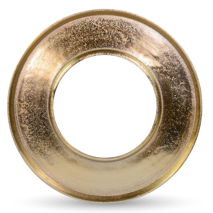 Metall Adventskranz Ringförmig aus Aluminium Ø 40 cm 24130 | Gold
