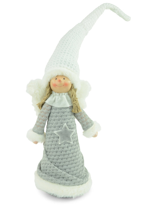 Dekofigur Engel "Lilly" Grau Weiß 30 cm | 70190