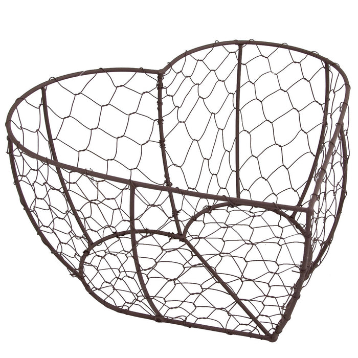 Riffelmacher Herz Metallkorb 08212 | 26 x 13 cm - Drahtkorb