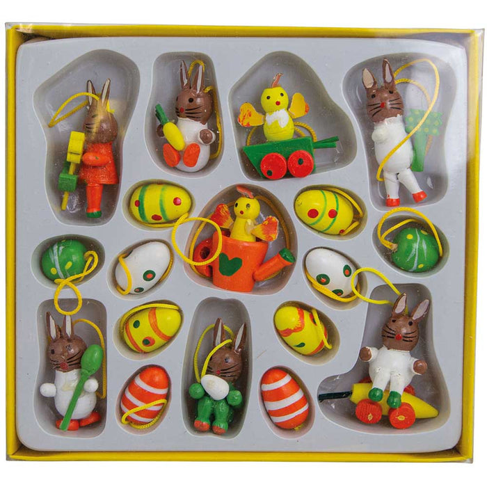 Riffelmacher Osterbehang Osteranhänger ca. 3,5 cm 06566 | 18 tlg. - Osterdeko