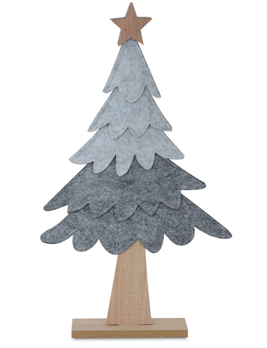 Deko Holz Tannenbaum 54 x 30 cm Grau | 12163 - Advent Weihnachtsdekoration