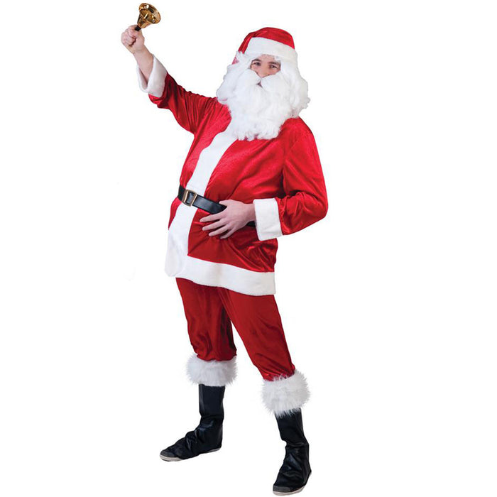 Weihnachtsmann Nikolaus Kostüm aus Samt | Rot