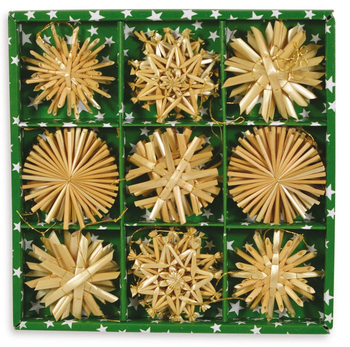 Weihnachtsbaumschmuck Strohsterne 30-tlg. Ø 6 cm | 75312 - Christbaum Anhänger
