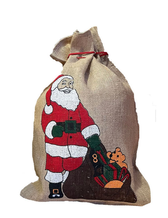 Riffelmacher Nikolaus Jutesack 25 x 35 cm Weihnachtsmann 19520 | Natur