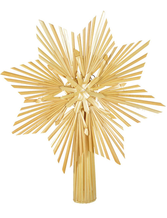 Christbaumspitze Strohstern - 25 cm | 75750 - Natürlicher Weihnachtsbaumschmuck