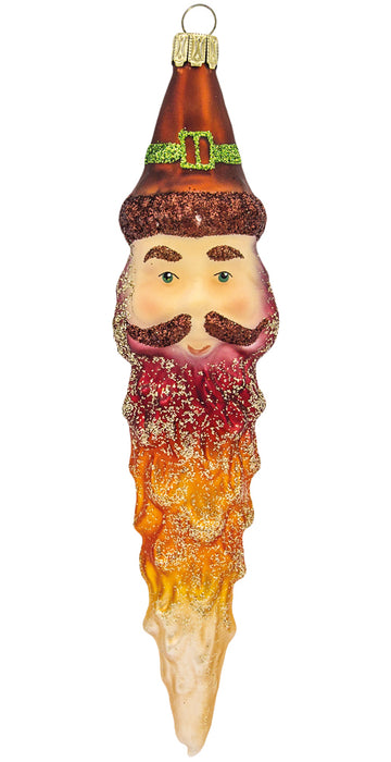 Thüringer Glasdesign Tannenzapfen Weihnachtsmanngesicht Nikozapfen 16cm - A061-2587-9130