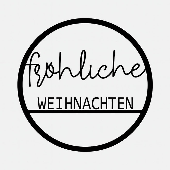 Dekoring "fröhliche Weihnachten" | 35 cm | Schwarz | 10624