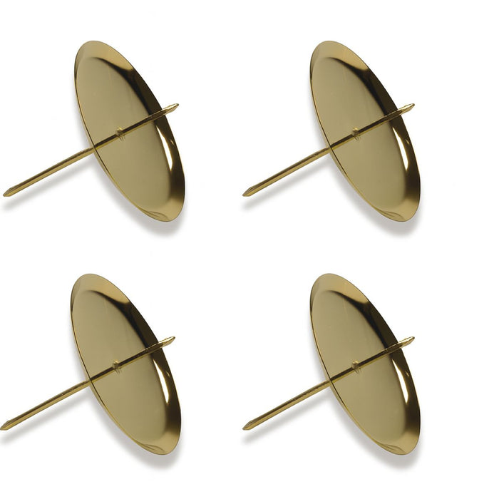 Adventskerzen-Halter | 4 Stück im Beutel | Ø 6 cm | Metall Gold | 10750