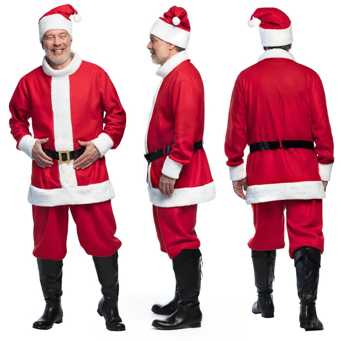 Weihnachtsmann Kostüm | Hose, Mantel, Mütze und Gürtel