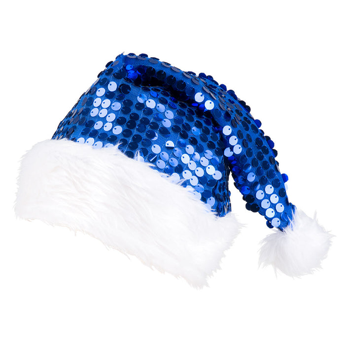 Weihnachtsmütze "Pailletten" | Dunkelblau