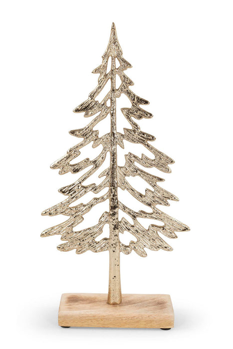 Riffelmacher Tannenbaum Aufsteller gold | Aluminium | 16,5x32,5 cm | 15836