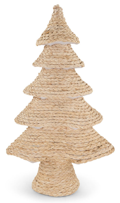 Deko-Weihnachtsbaum mit Korbgeflecht | Natur/Weiß | 52 cm | 16559
