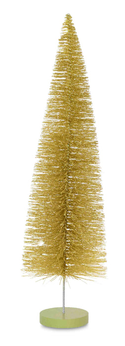 Deko Weihnachtsbaum | Stehend 15×51 cm | Grün mit Gold-Glitter | 20712