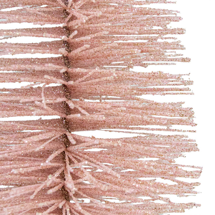 Riffelmacher Deko Weihnachtsbaum stehend | Rosa Gold Glitter | 10×31 cm | Weihnachtsdeko Glitzer Tannenbaum | 20723