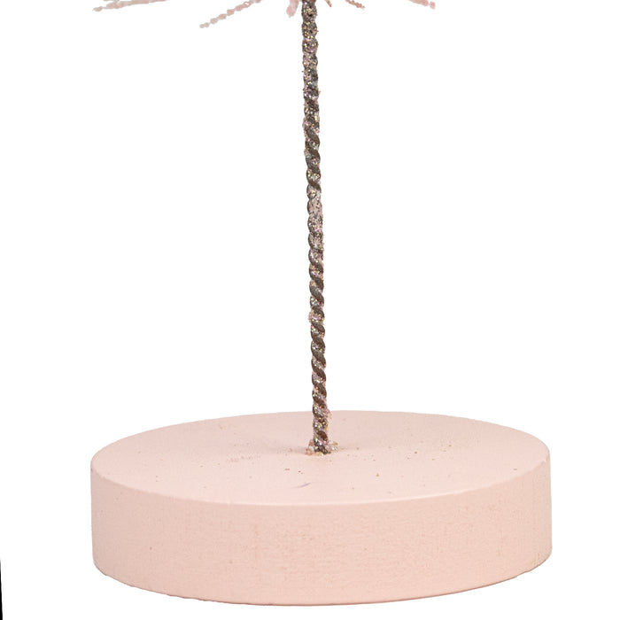Riffelmacher Deko Weihnachtsbaum stehend | Rosa Gold Glitter | 10×31 cm | Weihnachtsdeko Glitzer Tannenbaum | 20723
