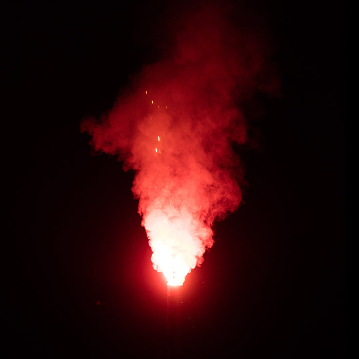 Rotes Bengalfeuer 40 Sekunden Effektdauer mit rotem Rauch