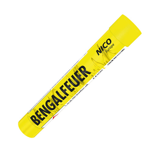 Gelbes Bengalfeuer von Nico Europe, Bengalo, Bengalfackel, Pyrotechnik, Fußball, Feiern, Festlichkeit, Lebhaftigkeit, Strahlend, Atmosphäre, Licht, Helligkeit, Nacht, Party, Veranstaltung, Funken, Aufregung, Stimmung, Farbe, Leuchten, Glanz, Spektakel, Emotionen, Feuerwerk, Flammen, Glühen, Erleuchtung