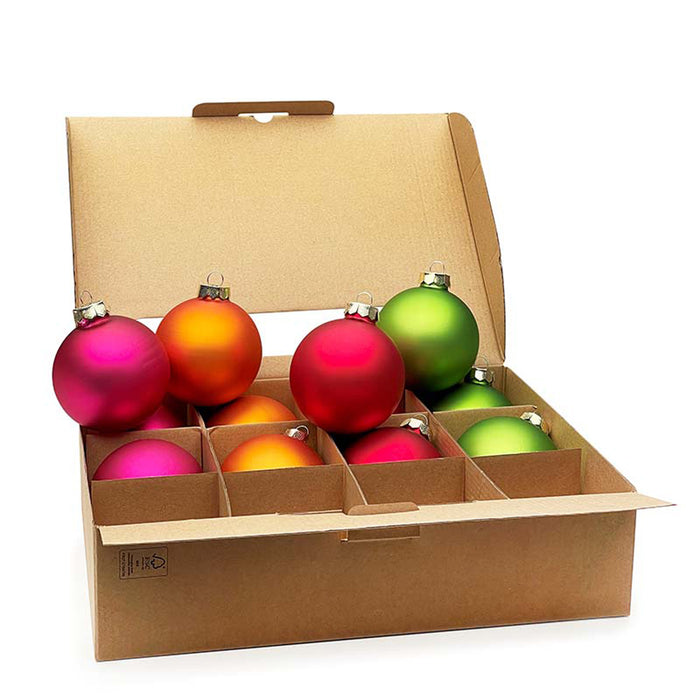 Weihnachtskugeln MilleFiori aus Glas Ø 8cm / 12 Stück