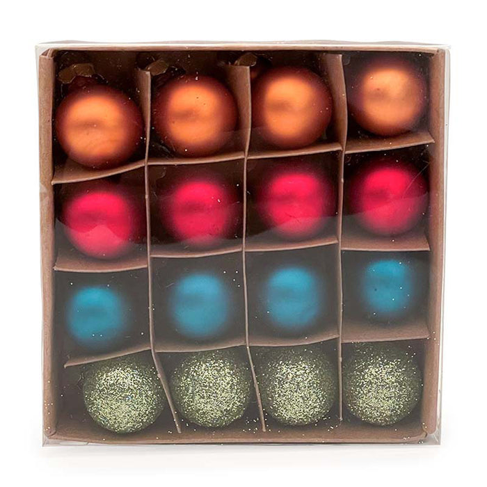 Weihnachtskugeln MilleFiori aus Glas | Ø 2cm / 16Stk.