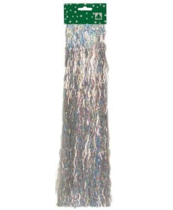 Riffelmacher Lametta gewellt 48?cm | 500 Fäden | Glanz Silber | Christbaumschmuck klassisch | Weihnachtsdeko nostalgisch festlich | 96302