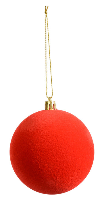 Samtkugeln 3er Set | 10cm Rot | Weihnachtskugeln zum Hängen