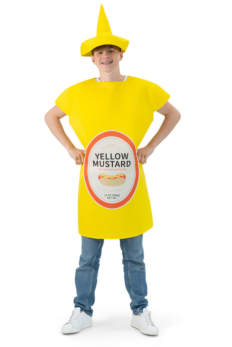 "Senfflasche" Kostüm für Erwachsene 614039 | Gelb - Einheitsgröße