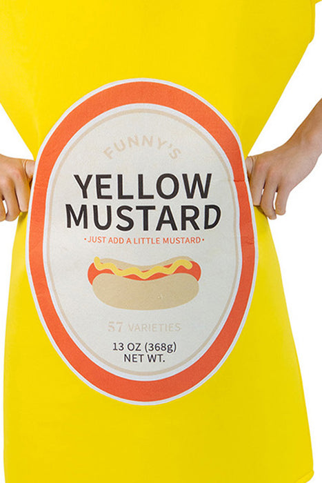 "Senfflasche" Kostüm für Erwachsene 614039 | Gelb - Einheitsgröße