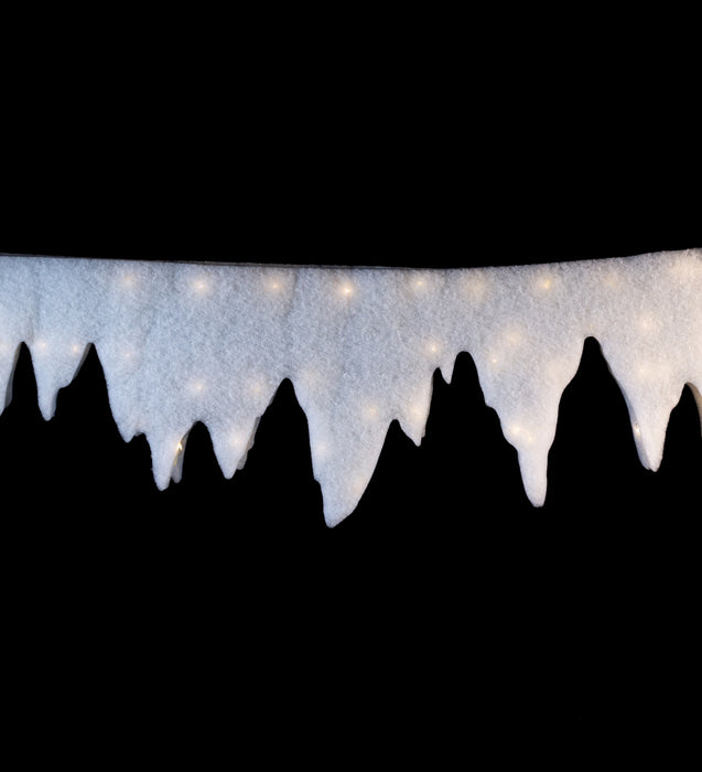 Eiszapfengirlande mit 40 LEDs | 100×30 cm | Weiß | mit Lichteffekt | 68593