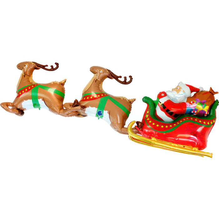ABC3D Weihnachtsmann Schlitten 117cm