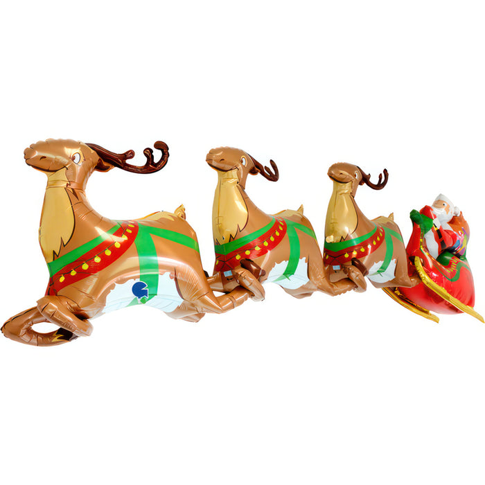 ABC3D Weihnachtsmann Schlitten 117cm