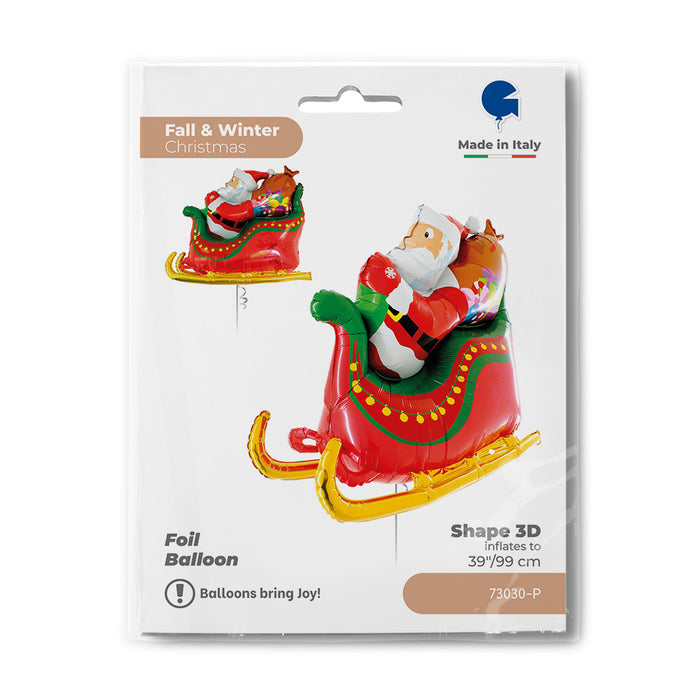 ABC3D Weihnachtsmann Schlitten 117cm