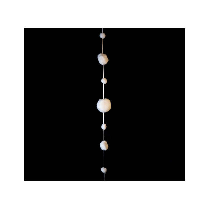 Schneeball-Girlande Weiß | 180 cm lang | 68525