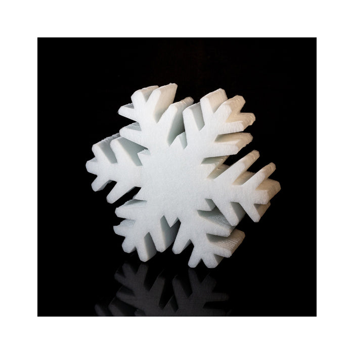 3D Schneeflocke groß | 40×10 cm | Weiße Deko-Schneeflocke aus Schaumstoff | 68331