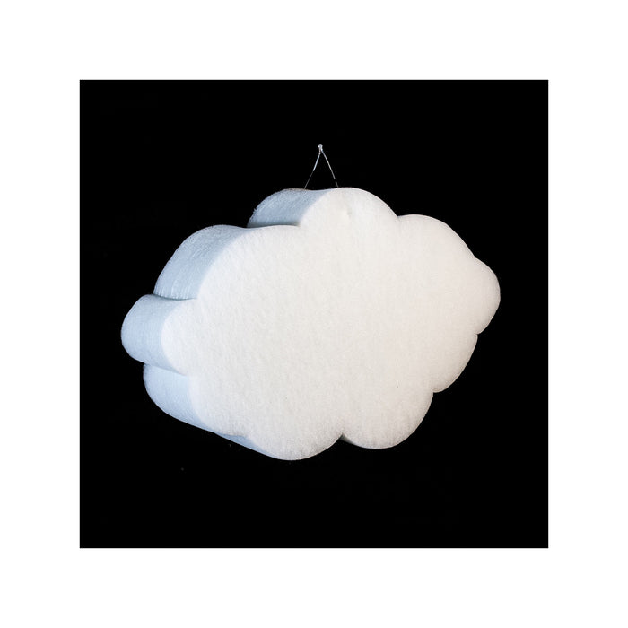 3D Wolke groß | 40×10 cm | Weiße Dekowolke aus Schaumstoff | 68346