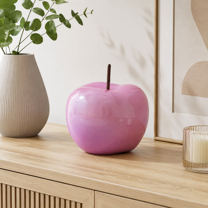 Riffelmacher Deko Apfel aus Keramik 75410 | Rosa 12cm