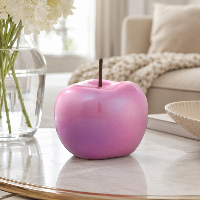 Riffelmacher Deko Apfel aus Keramik 75410 | Rosa 12cm